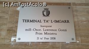 [P39] Placa inaugurala in 'romano-malteza', din terminalul de feribot Mgarr » foto by adrianaglogo
 - 
<span class="allrVoted glyphicon glyphicon-heart hidden" id="av976275"></span>
<a class="m-l-10 hidden" id="sv976275" onclick="voting_Foto_DelVot(,976275,3422)" role="button">șterge vot <span class="glyphicon glyphicon-remove"></span></a>
<a id="v9976275" class=" c-red"  onclick="voting_Foto_SetVot(976275)" role="button"><span class="glyphicon glyphicon-heart-empty"></span> <b>LIKE</b> = Votează poza</a> <img class="hidden"  id="f976275W9" src="/imagini/loader.gif" border="0" /><span class="AjErrMes hidden" id="e976275ErM"></span>