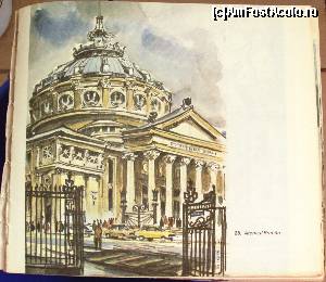 [P17] Ateneul Romăn, la a cărui cupolă a lucrat şi meşterul Alexandru Dimitriu. Acuarelă de Gh. Leahu din albumul 'Bucureşti - arhitectură şi culoare'.  » foto by Carmen Ion
 - 
<span class="allrVoted glyphicon glyphicon-heart hidden" id="av609476"></span>
<a class="m-l-10 hidden" id="sv609476" onclick="voting_Foto_DelVot(,609476,3511)" role="button">șterge vot <span class="glyphicon glyphicon-remove"></span></a>
<a id="v9609476" class=" c-red"  onclick="voting_Foto_SetVot(609476)" role="button"><span class="glyphicon glyphicon-heart-empty"></span> <b>LIKE</b> = Votează poza</a> <img class="hidden"  id="f609476W9" src="/imagini/loader.gif" border="0" /><span class="AjErrMes hidden" id="e609476ErM"></span>