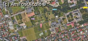 [P22] Planul grădinii botanice (prelucrare Internet): galben - poartă principală de acces, albastru - grădina botanică, roșu - rozariu, mov - parcul dendrologic. » foto by tata123 🔱 <span class="label label-default labelC_thin small">NEVOTABILĂ</span>