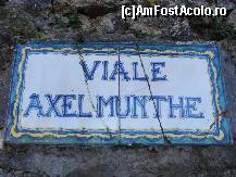 [P12] Placa ce ne anunţă că suntem pe străduţa 'Axel Munthe' » foto by Costi
 - 
<span class="allrVoted glyphicon glyphicon-heart hidden" id="av59363"></span>
<a class="m-l-10 hidden" id="sv59363" onclick="voting_Foto_DelVot(,59363,3887)" role="button">șterge vot <span class="glyphicon glyphicon-remove"></span></a>
<a id="v959363" class=" c-red"  onclick="voting_Foto_SetVot(59363)" role="button"><span class="glyphicon glyphicon-heart-empty"></span> <b>LIKE</b> = Votează poza</a> <img class="hidden"  id="f59363W9" src="/imagini/loader.gif" border="0" /><span class="AjErrMes hidden" id="e59363ErM"></span>