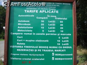 [P63] Tarife valabile în august 2016 pentru vizitarea rezervației naturale Sfânta Ana și a tinovului Mohoș.  » foto by Floryn81
 - 
<span class="allrVoted glyphicon glyphicon-heart hidden" id="av800053"></span>
<a class="m-l-10 hidden" id="sv800053" onclick="voting_Foto_DelVot(,800053,4197)" role="button">șterge vot <span class="glyphicon glyphicon-remove"></span></a>
<a id="v9800053" class=" c-red"  onclick="voting_Foto_SetVot(800053)" role="button"><span class="glyphicon glyphicon-heart-empty"></span> <b>LIKE</b> = Votează poza</a> <img class="hidden"  id="f800053W9" src="/imagini/loader.gif" border="0" /><span class="AjErrMes hidden" id="e800053ErM"></span>