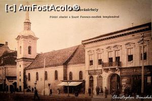 [P11] Biserica franciscană în trecut, clădirile din poză sînt demolate în prezent pentru a face loc complexului cu teatrul » foto by AZE <span class="label label-default labelC_thin small">NEVOTABILĂ</span>