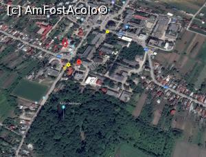 [P17] Hartă de ansamblu: steluțele galbene reprezintă puncte de acces, iar săgeata roșie indică locul bisericii.  » foto by tata123 🔱 <span class="label label-default labelC_thin small">NEVOTABILĂ</span>