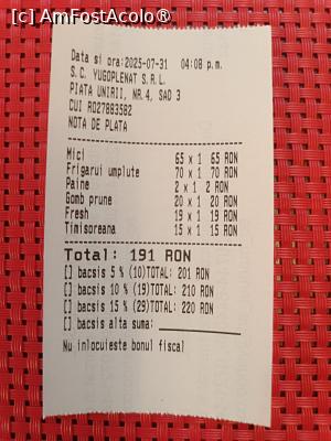 [P54] Timișoara, Restaurantul Karađorđe, Nota de plată » foto by mprofeanu
 - 
<span class="allrVoted glyphicon glyphicon-heart hidden" id="av1495964"></span>
<a class="m-l-10 hidden" id="sv1495964" onclick="voting_Foto_DelVot(,1495964,4715)" role="button">șterge vot <span class="glyphicon glyphicon-remove"></span></a>
<a id="v91495964" class=" c-red"  onclick="voting_Foto_SetVot(1495964)" role="button"><span class="glyphicon glyphicon-heart-empty"></span> <b>LIKE</b> = Votează poza</a> <img class="hidden"  id="f1495964W9" src="/imagini/loader.gif" border="0" /><span class="AjErrMes hidden" id="e1495964ErM"></span>