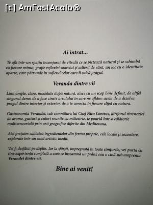[P25] Veranda dintre Vii; meniu » foto by crismis
 - 
<span class="allrVoted glyphicon glyphicon-heart hidden" id="av1191627"></span>
<a class="m-l-10 hidden" id="sv1191627" onclick="voting_Foto_DelVot(,1191627,5266)" role="button">șterge vot <span class="glyphicon glyphicon-remove"></span></a>
<a id="v91191627" class=" c-red"  onclick="voting_Foto_SetVot(1191627)" role="button"><span class="glyphicon glyphicon-heart-empty"></span> <b>LIKE</b> = Votează poza</a> <img class="hidden"  id="f1191627W9" src="/imagini/loader.gif" border="0" /><span class="AjErrMes hidden" id="e1191627ErM"></span>