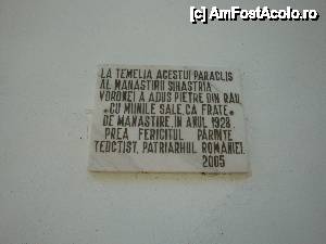 [P78] Mănăstirea Sihăstria Voronei: plăcuța memorială în onoarea fostului patriarh al BOR, Teoctist » foto by mariana.olaru
 - 
<span class="allrVoted glyphicon glyphicon-heart hidden" id="av421159"></span>
<a class="m-l-10 hidden" id="sv421159" onclick="voting_Foto_DelVot(,421159,14160)" role="button">șterge vot <span class="glyphicon glyphicon-remove"></span></a>
<a id="v9421159" class=" c-red"  onclick="voting_Foto_SetVot(421159)" role="button"><span class="glyphicon glyphicon-heart-empty"></span> <b>LIKE</b> = Votează poza</a> <img class="hidden"  id="f421159W9" src="/imagini/loader.gif" border="0" /><span class="AjErrMes hidden" id="e421159ErM"></span>