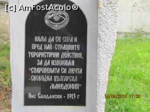 [P04] Placa de pe mormantul lui Sandanski » foto by elviramvio
 - 
<span class="allrVoted glyphicon glyphicon-heart hidden" id="av765174"></span>
<a class="m-l-10 hidden" id="sv765174" onclick="voting_Foto_DelVot(,765174,14189)" role="button">șterge vot <span class="glyphicon glyphicon-remove"></span></a>
<a id="v9765174" class=" c-red"  onclick="voting_Foto_SetVot(765174)" role="button"><span class="glyphicon glyphicon-heart-empty"></span> <b>LIKE</b> = Votează poza</a> <img class="hidden"  id="f765174W9" src="/imagini/loader.gif" border="0" /><span class="AjErrMes hidden" id="e765174ErM"></span>