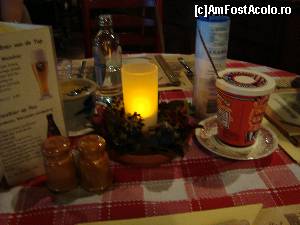 [P15] Suntem poftiti la masa de trei persoane, se vede cutia cu sirop pt Pannenkoek, borcanul cu zahar si lista cu tipurile de bere de la robinet, la lumina lumanarii, romantism total » foto by mireille
 - 
<span class="allrVoted glyphicon glyphicon-heart hidden" id="av558726"></span>
<a class="m-l-10 hidden" id="sv558726" onclick="voting_Foto_DelVot(,558726,17513)" role="button">șterge vot <span class="glyphicon glyphicon-remove"></span></a>
<a id="v9558726" class=" c-red"  onclick="voting_Foto_SetVot(558726)" role="button"><span class="glyphicon glyphicon-heart-empty"></span> <b>LIKE</b> = Votează poza</a> <img class="hidden"  id="f558726W9" src="/imagini/loader.gif" border="0" /><span class="AjErrMes hidden" id="e558726ErM"></span>