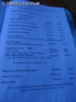 [P17] Filă din meniu - Restaurant-pensiune „Mărginimea Sibiului”, lângă Orlat.  » foto by tata123 🔱
 - 
<span class="allrVoted glyphicon glyphicon-heart hidden" id="av1014041"></span>
<a class="m-l-10 hidden" id="sv1014041" onclick="voting_Foto_DelVot(,1014041,17702)" role="button">șterge vot <span class="glyphicon glyphicon-remove"></span></a>
<a id="v91014041" class=" c-red"  onclick="voting_Foto_SetVot(1014041)" role="button"><span class="glyphicon glyphicon-heart-empty"></span> <b>LIKE</b> = Votează poza</a> <img class="hidden"  id="f1014041W9" src="/imagini/loader.gif" border="0" /><span class="AjErrMes hidden" id="e1014041ErM"></span>