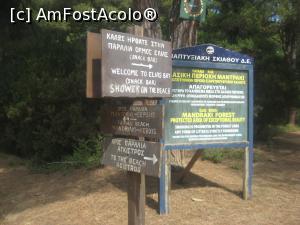 [P07] Un panou important, langa parcare, ce ne indica directia spre Agistros Beach si spre Mandraki-Elias Beach. Krifi Ammos Beach, e spre stanga. Fumatul si aruncatul gunoaielor, sunt interzise in rezervatie.  » foto by dorgo
 - 
<span class="allrVoted glyphicon glyphicon-heart hidden" id="av886766"></span>
<a class="m-l-10 hidden" id="sv886766" onclick="voting_Foto_DelVot(,886766,22413)" role="button">șterge vot <span class="glyphicon glyphicon-remove"></span></a>
<a id="v9886766" class=" c-red"  onclick="voting_Foto_SetVot(886766)" role="button"><span class="glyphicon glyphicon-heart-empty"></span> <b>LIKE</b> = Votează poza</a> <img class="hidden"  id="f886766W9" src="/imagini/loader.gif" border="0" /><span class="AjErrMes hidden" id="e886766ErM"></span>