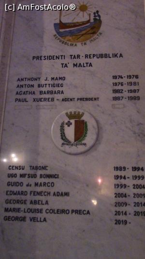 [P24] Placa de marmura de pe coridorul de la etaj und sunt incrustate numele tuturor presedintilor Republicii malteze din 1974 pana astazi. » foto by ovidiuyepi
 - 
<span class="allrVoted glyphicon glyphicon-heart hidden" id="av1233299"></span>
<a class="m-l-10 hidden" id="sv1233299" onclick="voting_Foto_DelVot(,1233299,29231)" role="button">șterge vot <span class="glyphicon glyphicon-remove"></span></a>
<a id="v91233299" class=" c-red"  onclick="voting_Foto_SetVot(1233299)" role="button"><span class="glyphicon glyphicon-heart-empty"></span> <b>LIKE</b> = Votează poza</a> <img class="hidden"  id="f1233299W9" src="/imagini/loader.gif" border="0" /><span class="AjErrMes hidden" id="e1233299ErM"></span>